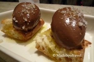 Chocolate, aceite y sal