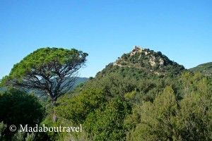 Vistas del Castell de Burriac desde Argentona, Catalunya