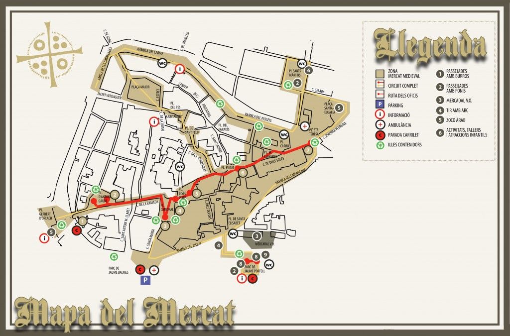 Plano del Mercat Medieval de Vic