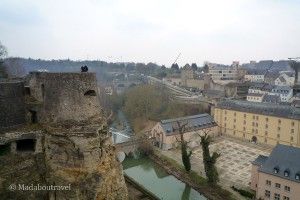 Casamatas del Bock y vistas del barrio del Grund, Luxemburgo