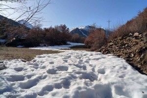 Mucha nieve a las afueras de València d'Àneu