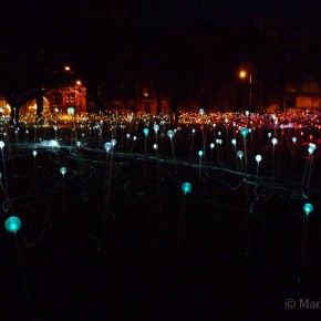 La instalación Field of Light de Bruce Munro en St. Andrews Square de Edimburgo