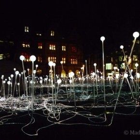 La instalación Field of Light de Bruce Munro en St. Andrews Square de Edimburgo