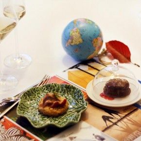 Crumble de frutos rojos y coulant en Up Art BCN