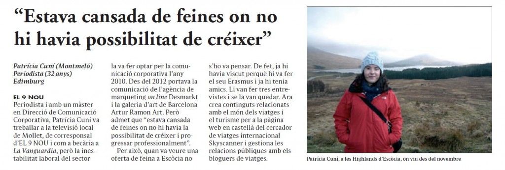 Entrevista en El 9 Nou