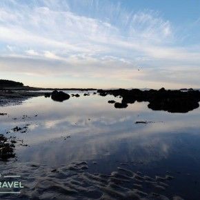Playa de Yellowcraig en Dirleton, Escocia