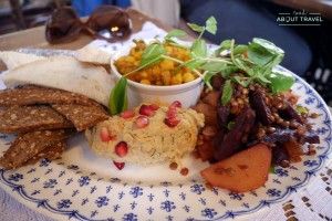 Afternoon tea vegano en el Roseleaf de Leith Edimburgo