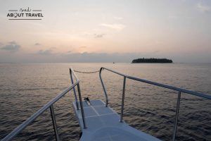 pesca al atardecer en Maldivas