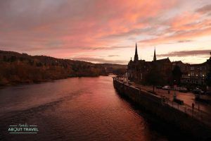 puesta de sol en perth escocia