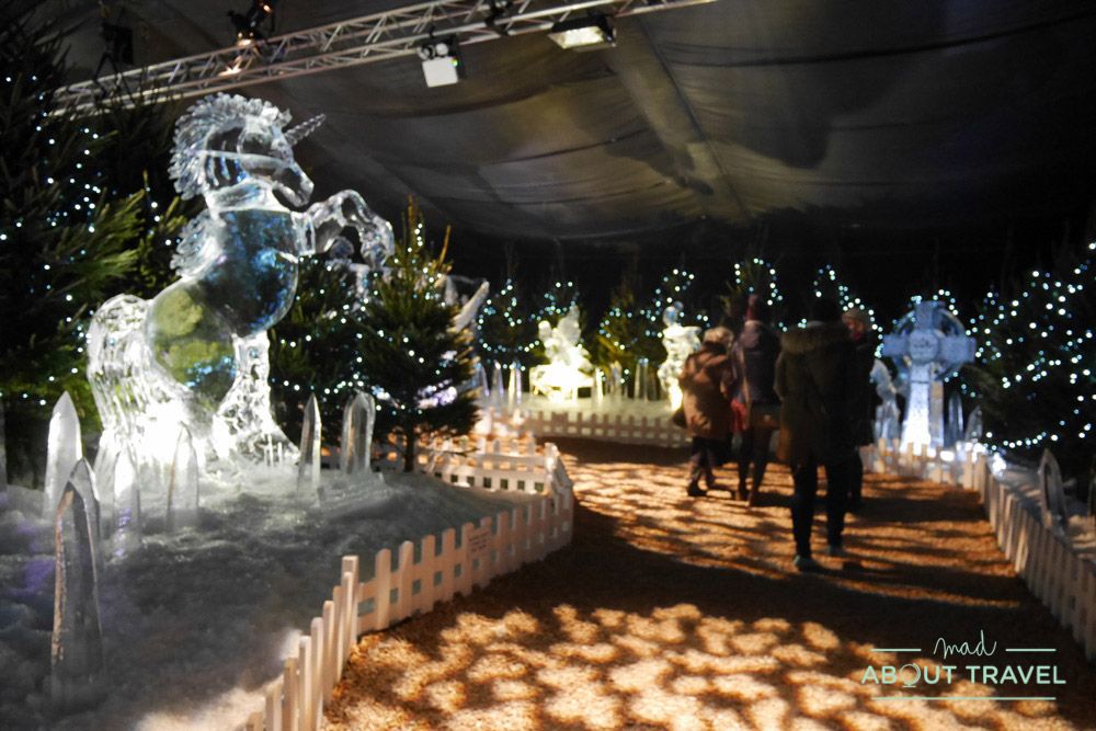 que hacer en Edimburgo en Navidad: esculturas de hielo