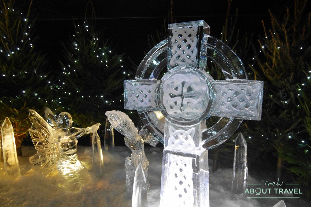 que hacer en Edimburgo en Navidad: esculturas de hielo