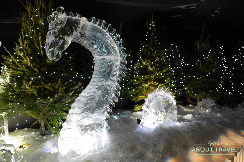 que hacer en Edimburgo en Navidad: esculturas de hielo