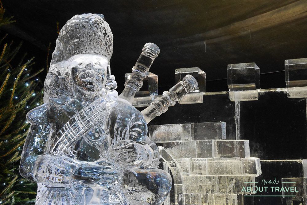 que hacer en Edimburgo en Navidad: esculturas de hielo