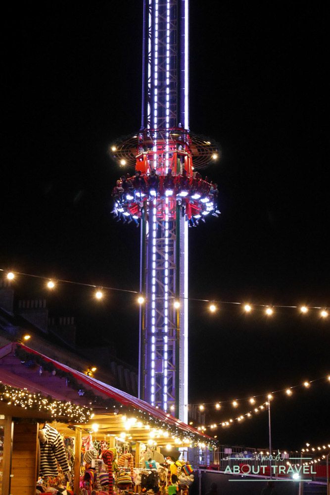 navidad en Edimburgo: drop tower
