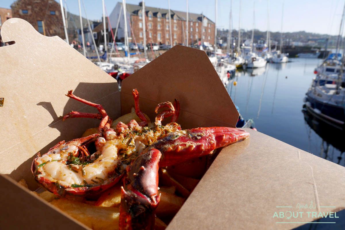 donde comer en east lothian: langosta en the lobster shack, north berwick