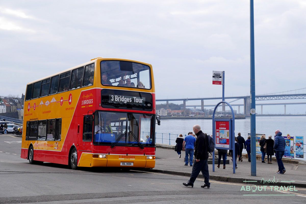 bus del three bridges tour en south queensferry
