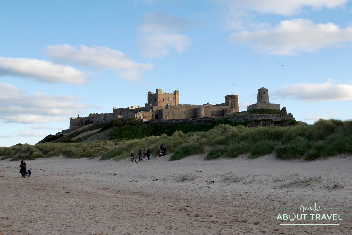 castillo de Bamburgh en Northumberland