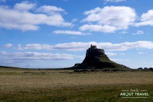 castillo de lindisfarne en Northumberland