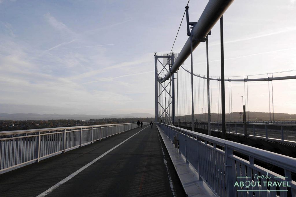 ruta en bicicleta desde edimburgo: forth road bridge