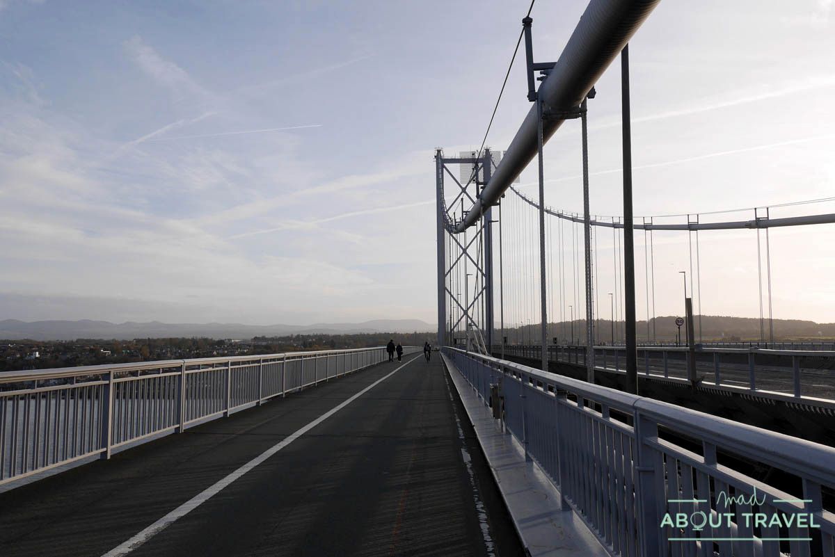 ruta en bicicleta desde edimburgo: forth road bridge