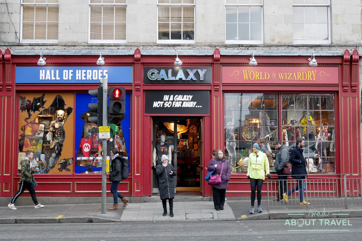 ruta de Harry Potter en Edimbugo: tiendas Harry Potter Galaxy
