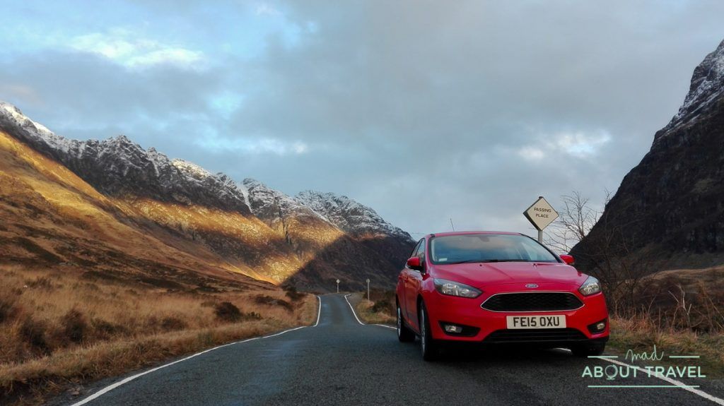 que ver en Glencoe: carretera