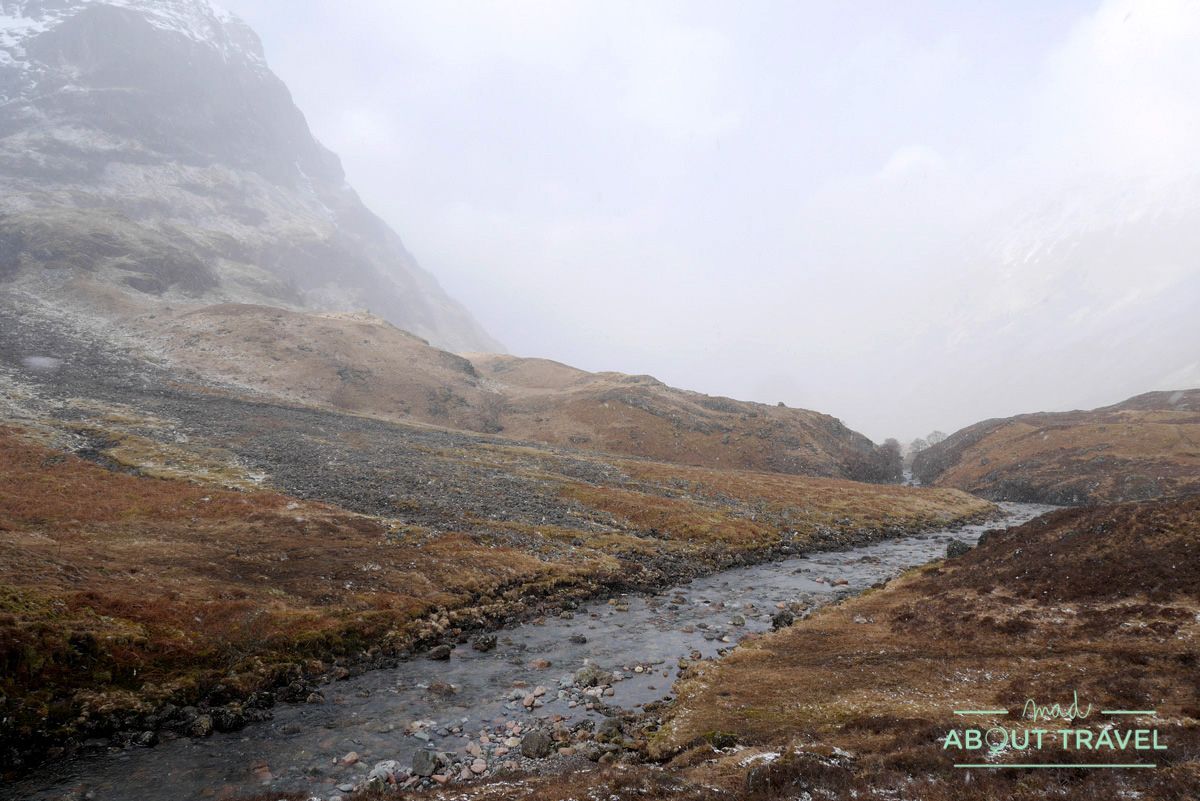 ruta senderista al Lost Valley de Glencoe