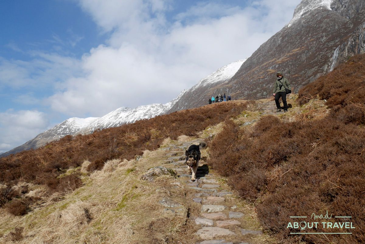 ruta senderista al Lost Valley de Glencoe