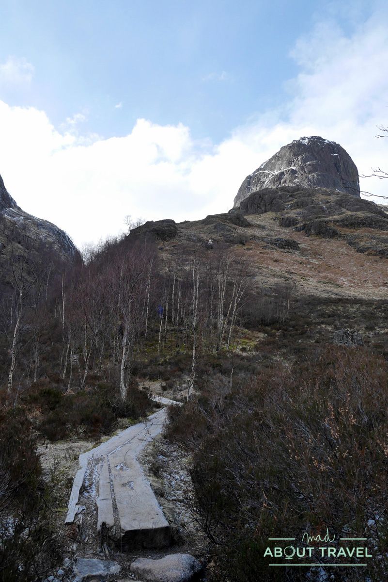 ruta senderista al Lost Valley de Glencoe
