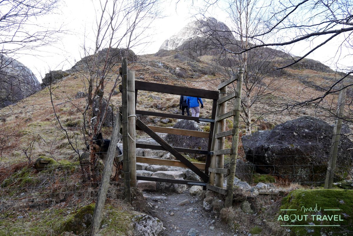 ruta senderista al Lost Valley de Glencoe