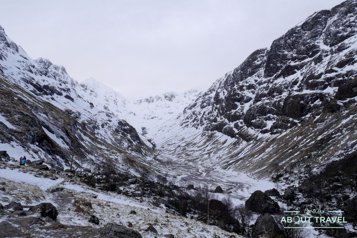 ruta senderista al Lost Valley de Glencoe