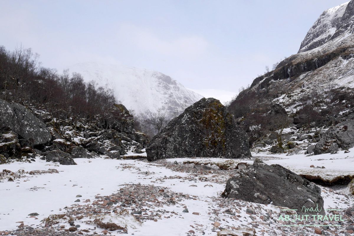 ruta senderista al Lost Valley de Glencoe