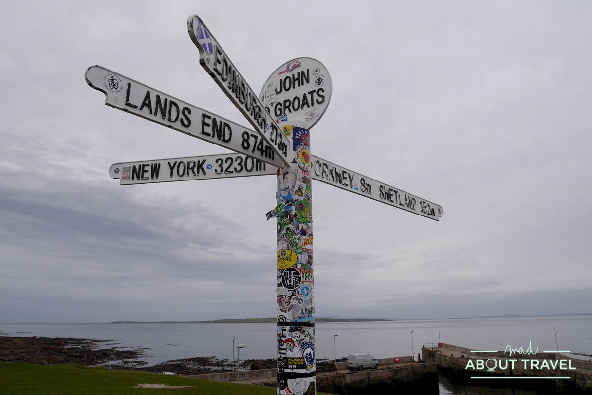 Señal en John o'Groats, Escocia