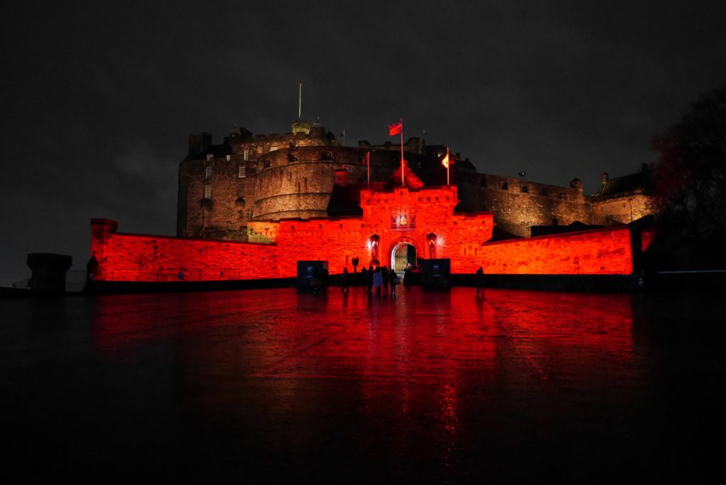 Castle of Light en el castillo de Edimburgo