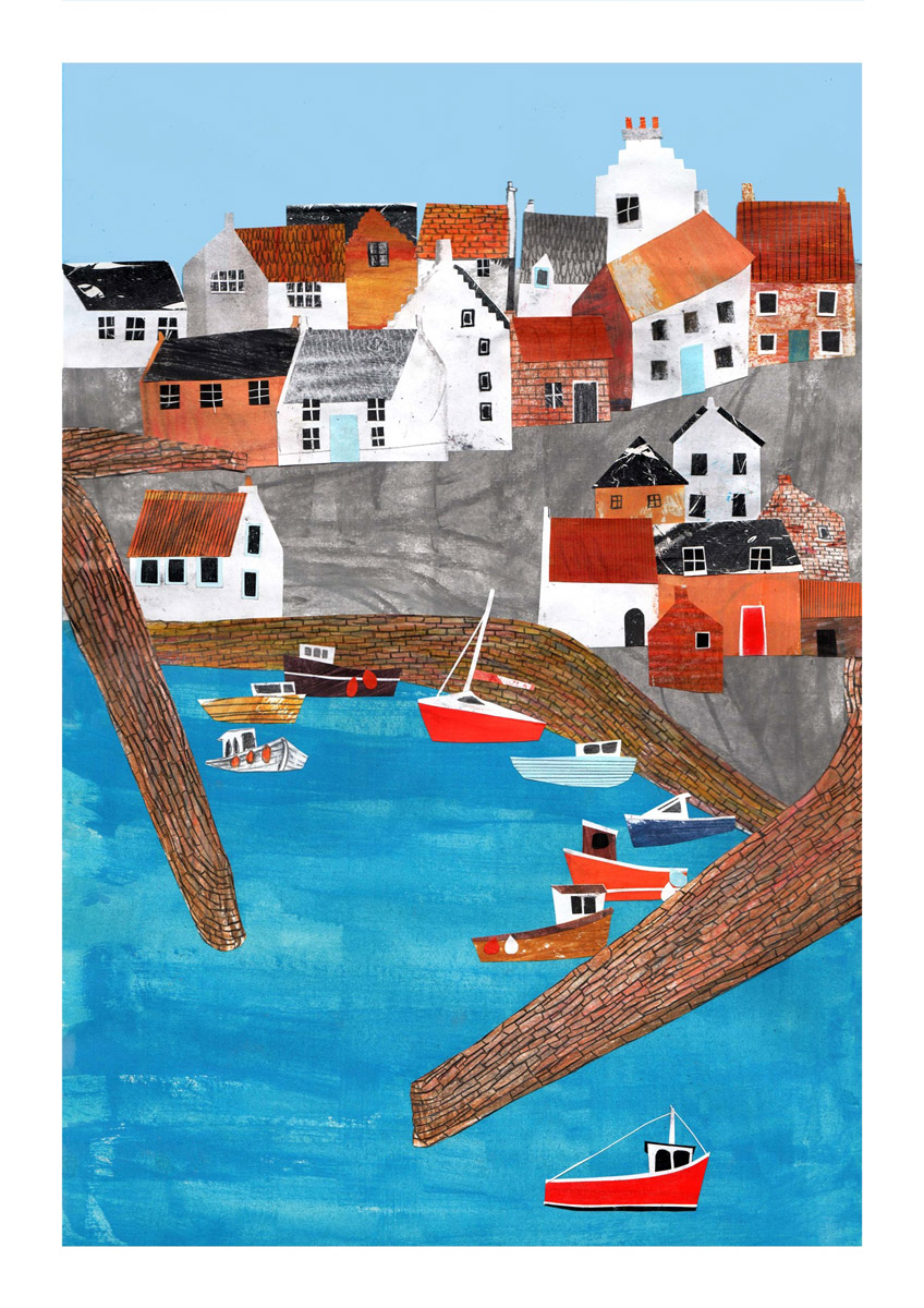 Ilustración de Crail, Escocia, de Alice Newman