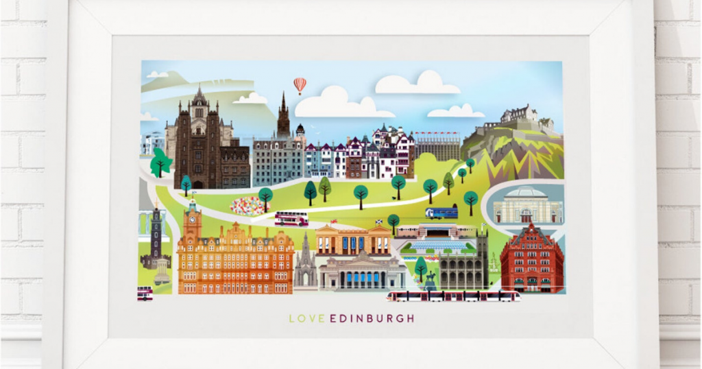 Ilustración de Glasgow de Love That View