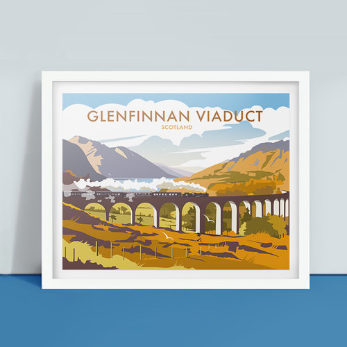 Ilustración del viaducto de Glenfinnan de Dave Thompson Illustration