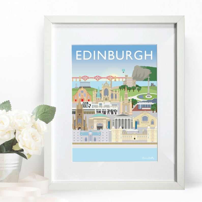 Ilustración de Edimburgo de Dawn's Doodles