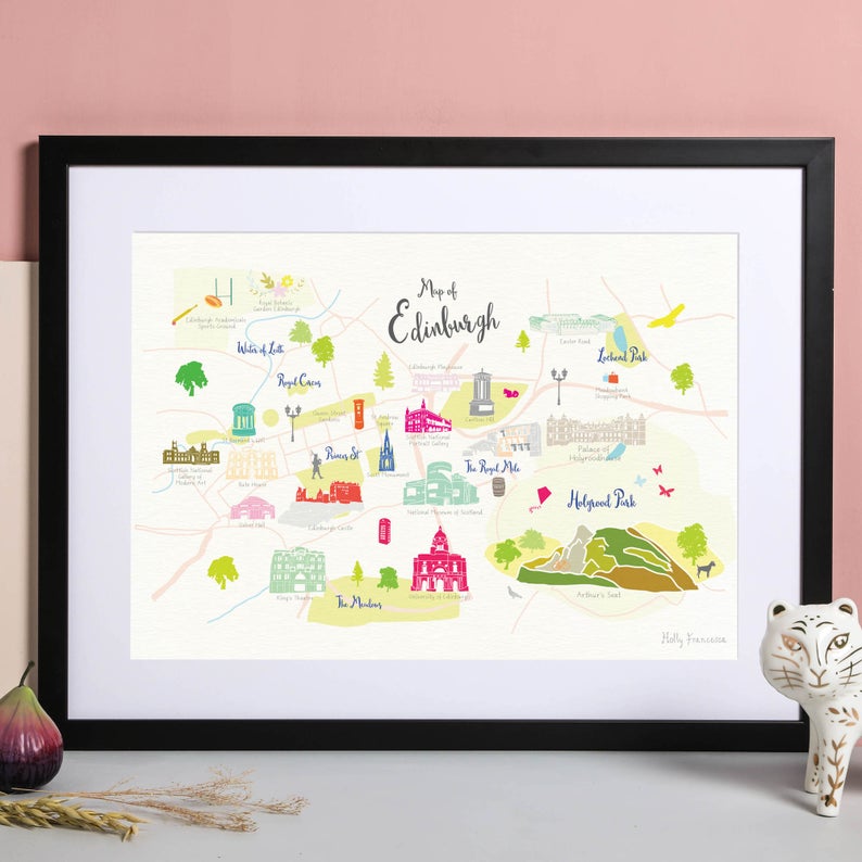 Mapa ilustrado de Edimburgo de Holly Francesca