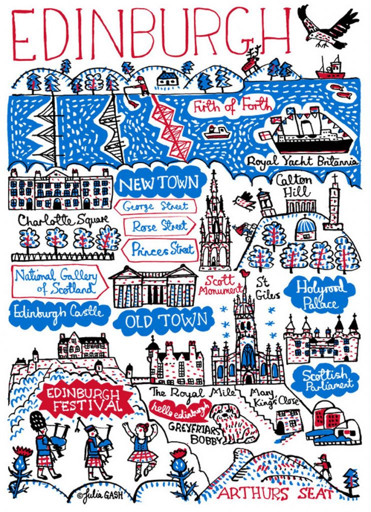 Ilustración de Escocia de Julia Gash