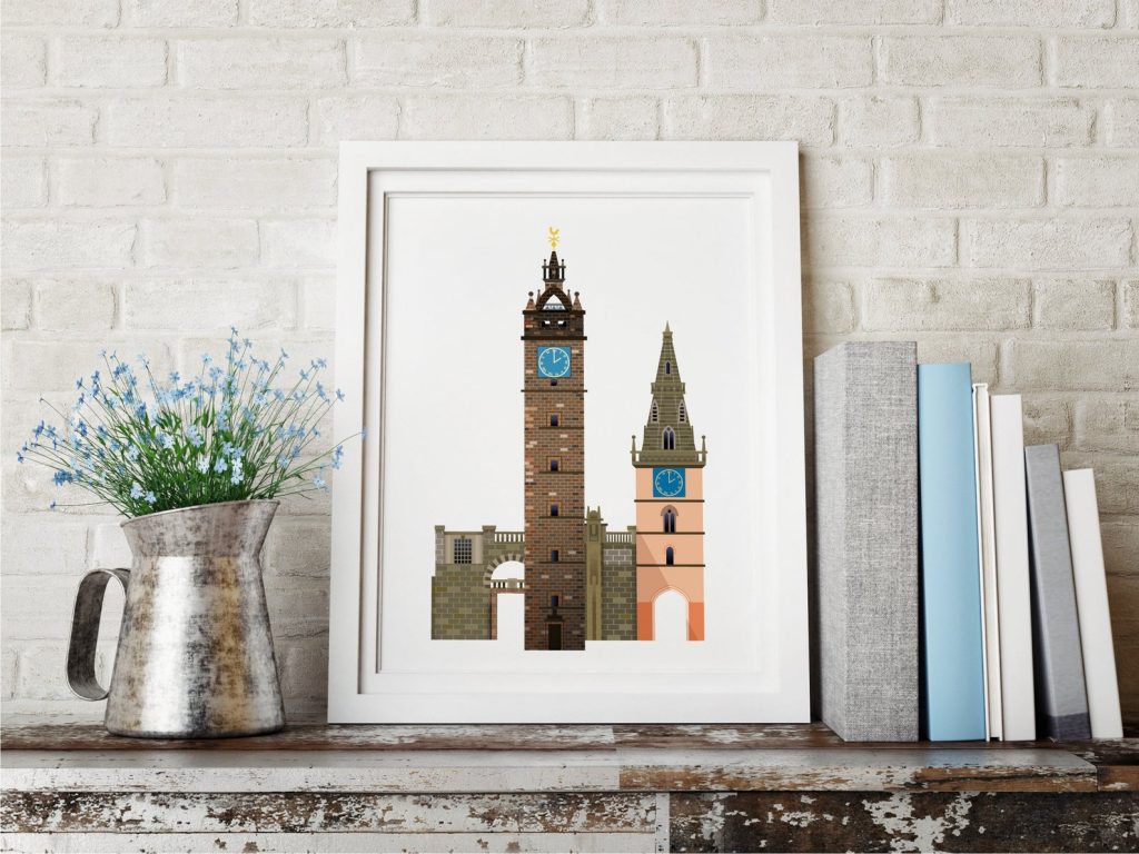 Ilustración de Glasgow de Love That View