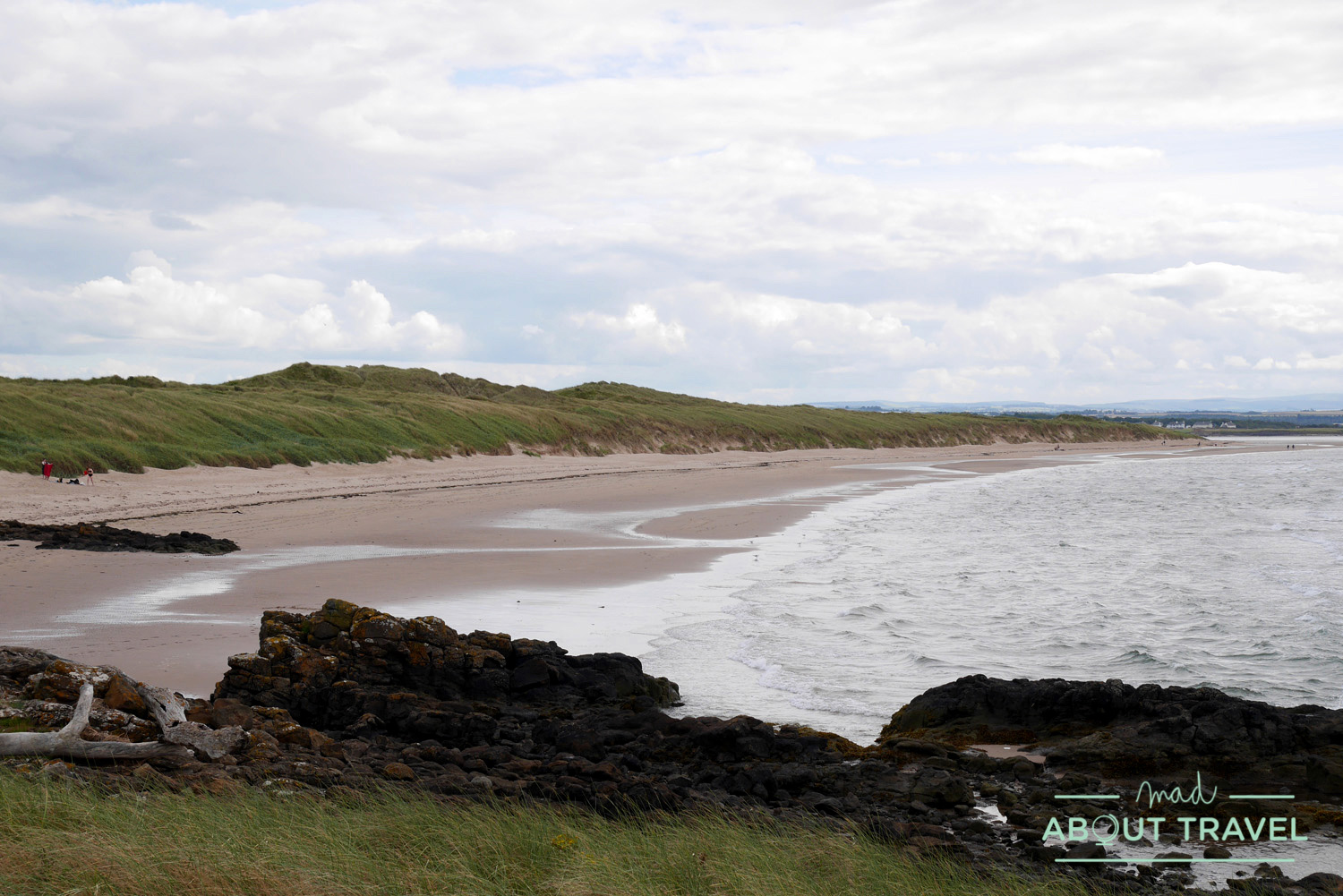 Playa de Aberlady en la costa de Edimburgo
