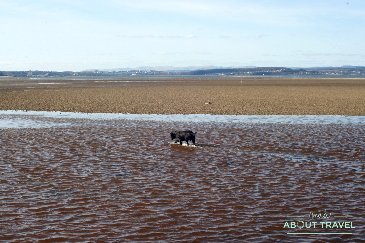 Playa de Gosford Sands en East Lothian, costa de Edimburgo
