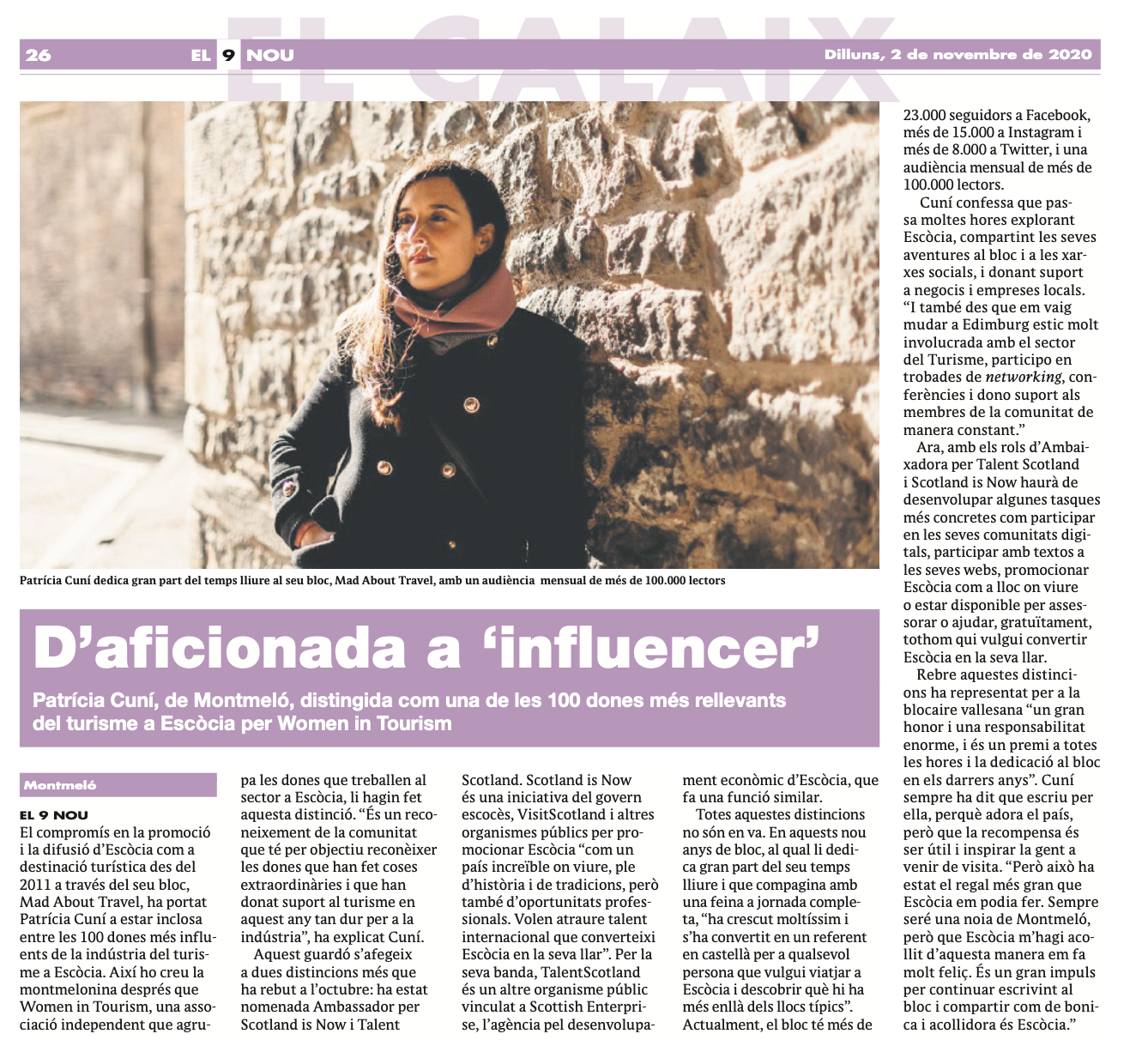 Entrevista en El 9 Nou