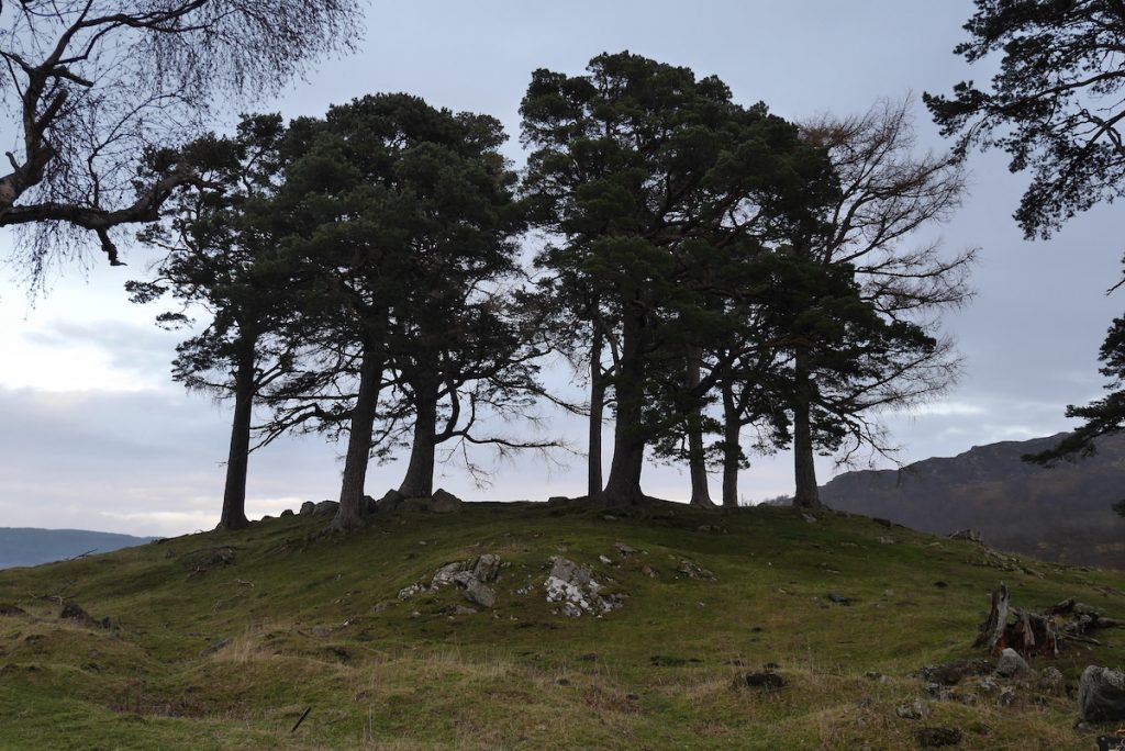 Montículo de Kinloch Rannoch donde se instalaron las piedras de Craigh Na Dun en la serie Outlander