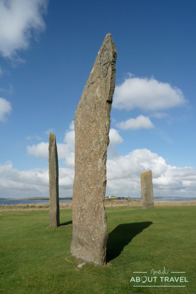 Monolitos de las Standing Stones of Stennes en Orkney