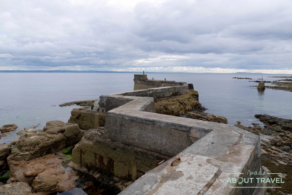 muelle en zigzag de St Monans, Fife Coastal path