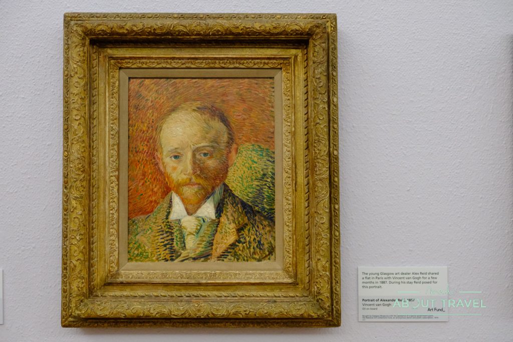 Retrato de Alexander Reid, de Vincent Van Gogh en el Museo de Kelvingrove, Glasgow