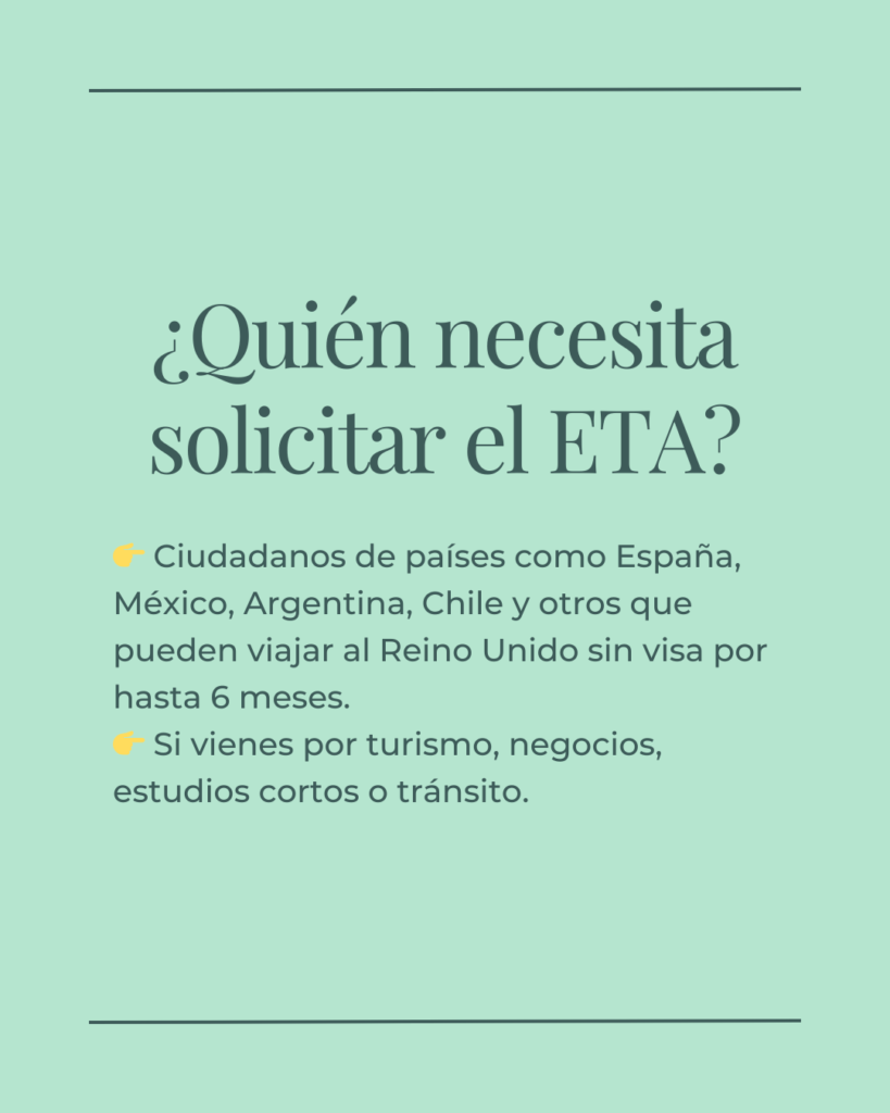 todo lo que necesitas saber para solicitar una ETA para viajar a Reino Unido